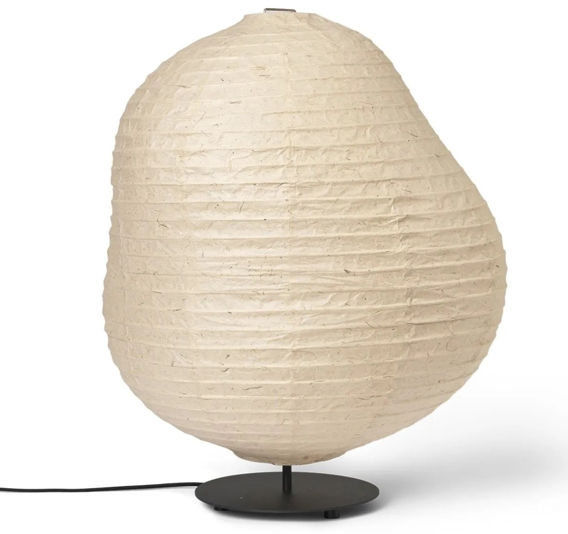 Ferm Living Stojacia lampa Kurbis Black / Natural Ø 60 cm