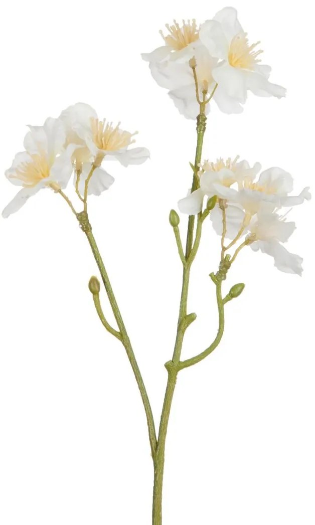 Dekoračné umelá vetvička s krémovými kvetmi Kersenboom - 25 cm