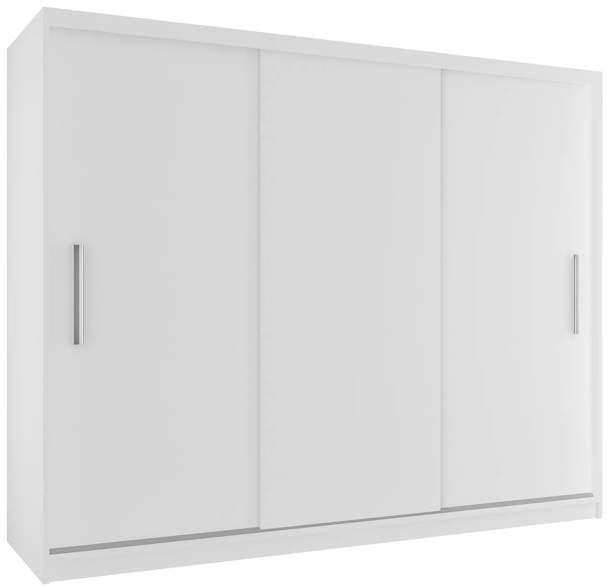 Šatníková skriňa 232 cm Belini biely mat s posuvnými dverami SI SZP4/2/1W/3W/0/AL