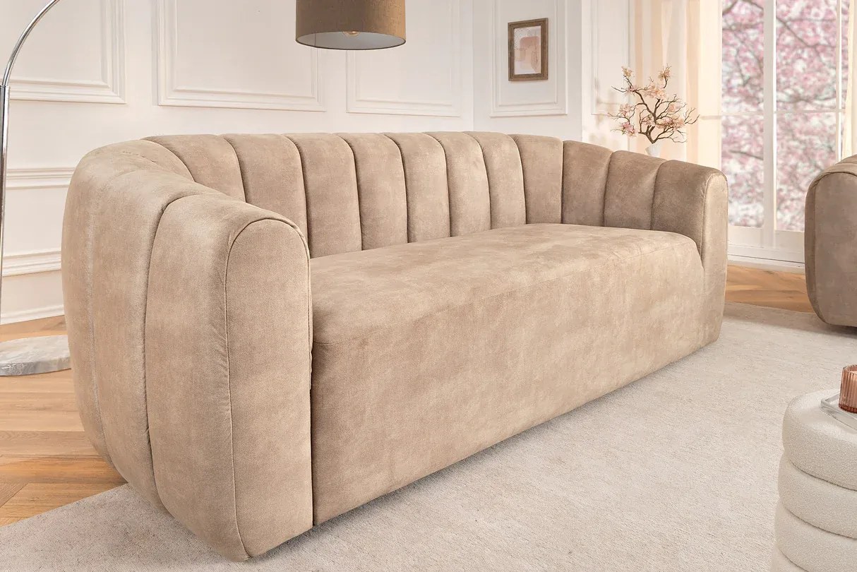 Pohovka BABYLON 200 cm velvet béžová
