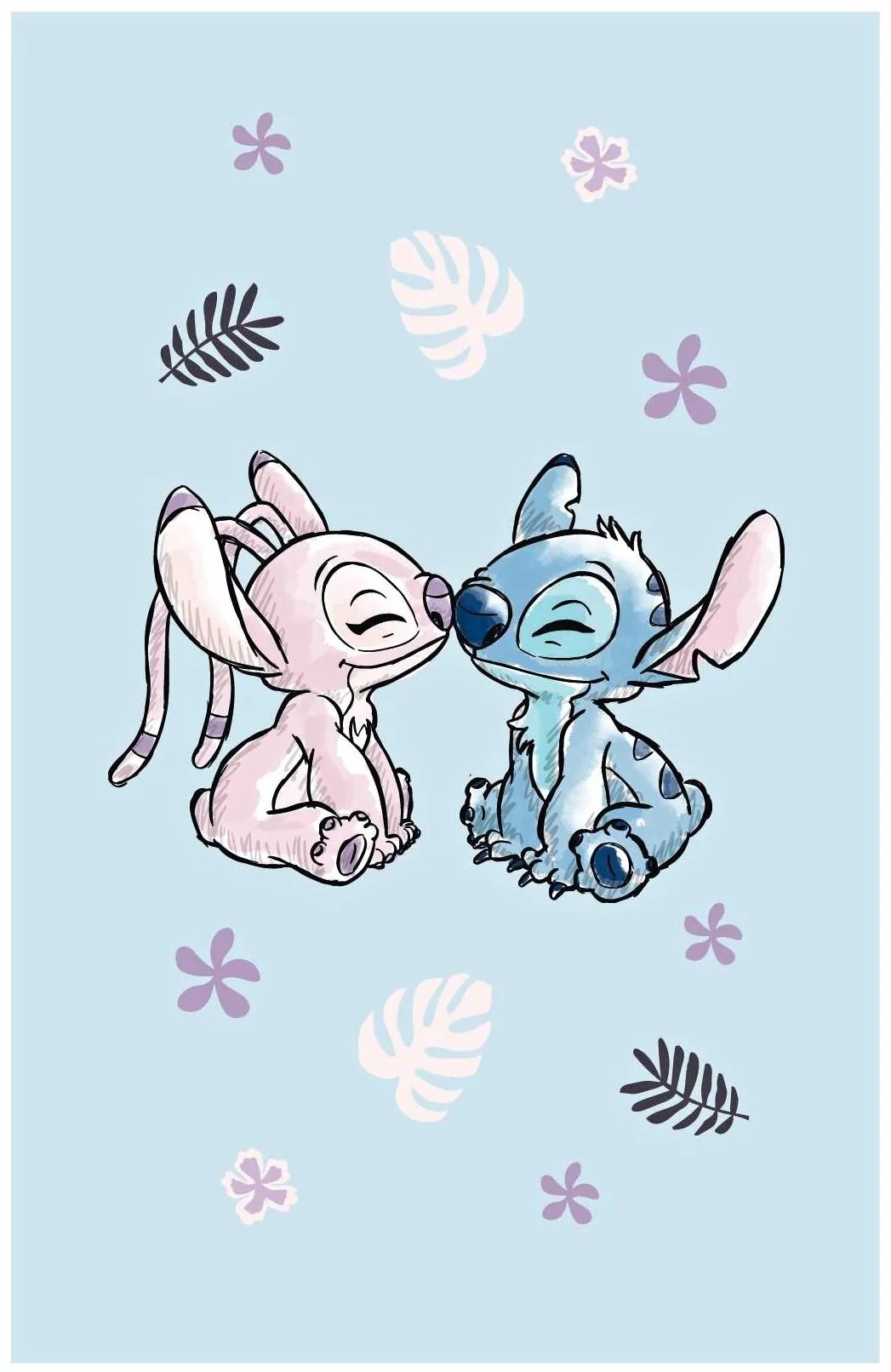 Detský uterák Lilo &amp; Stitch - 100% bavlna - 30 x 50 cm - Certifikát Oeko Tex Standard 100