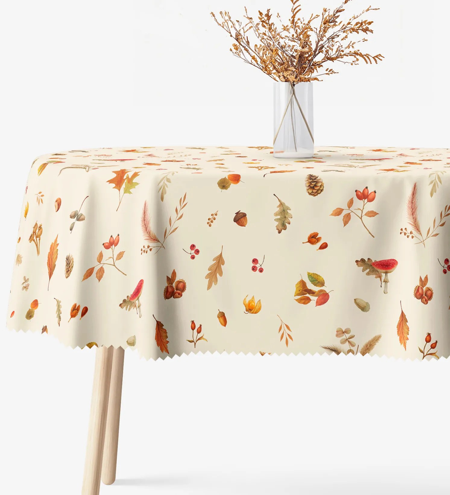 Goldea oválny teflónový obrus - jesenná príroda 120 x 160 cm