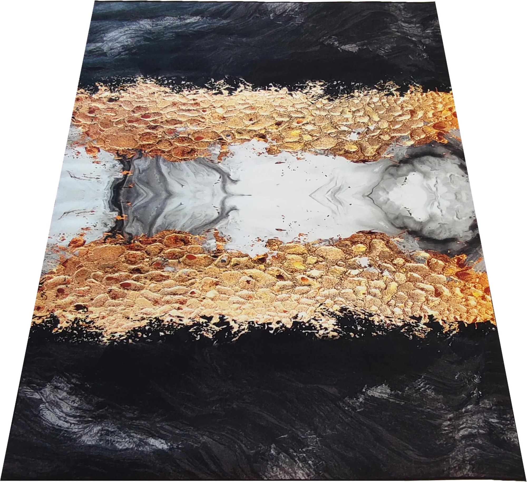 DY ČIERNY a ZLATÝ koberec N 13 Rozmer: 80x150 cm