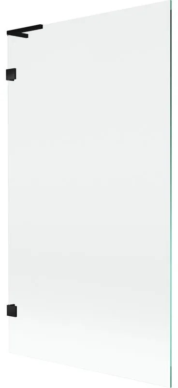 Mexen, Mexen Lunar L 1-krídlová vaňová zástena 100 x 150 cm, transparentná, čierna - 897L-100-000-70-00