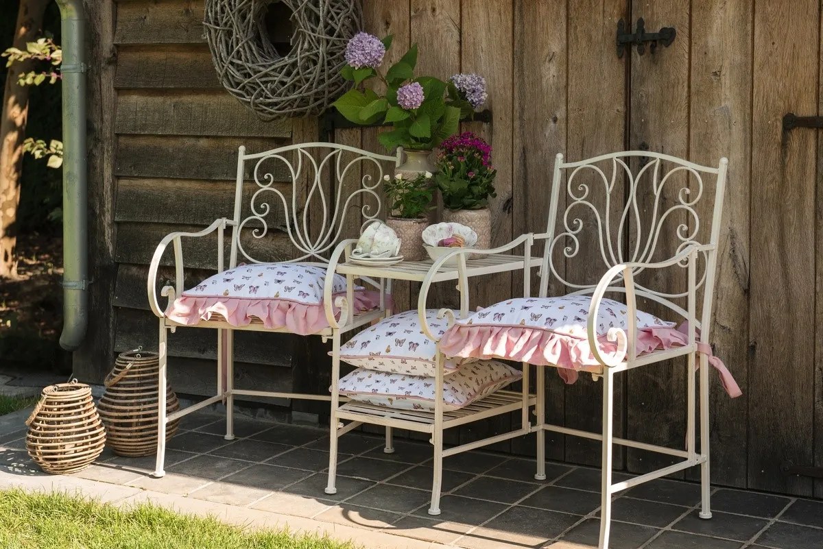 Obliečka na sedák s volánikmi a motýlikmi Butterfly Paradise - 40*40 cm