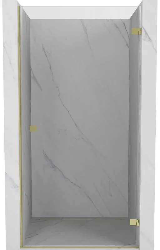Mexen, Mexen Lunar-B Otočné pravé sprchové dvere 60 cm, transparentné, zlaté - 832-060-000-50-00-P
