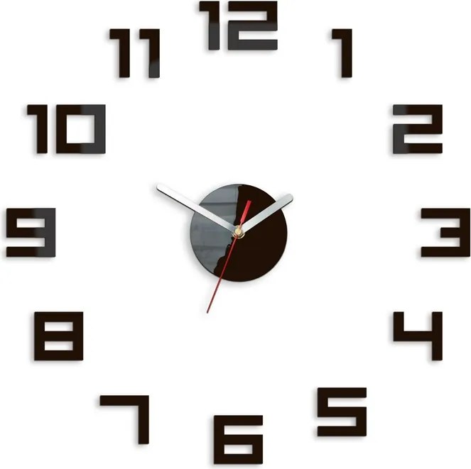 Moderné nástenné hodiny DIGIT WENGE wenge