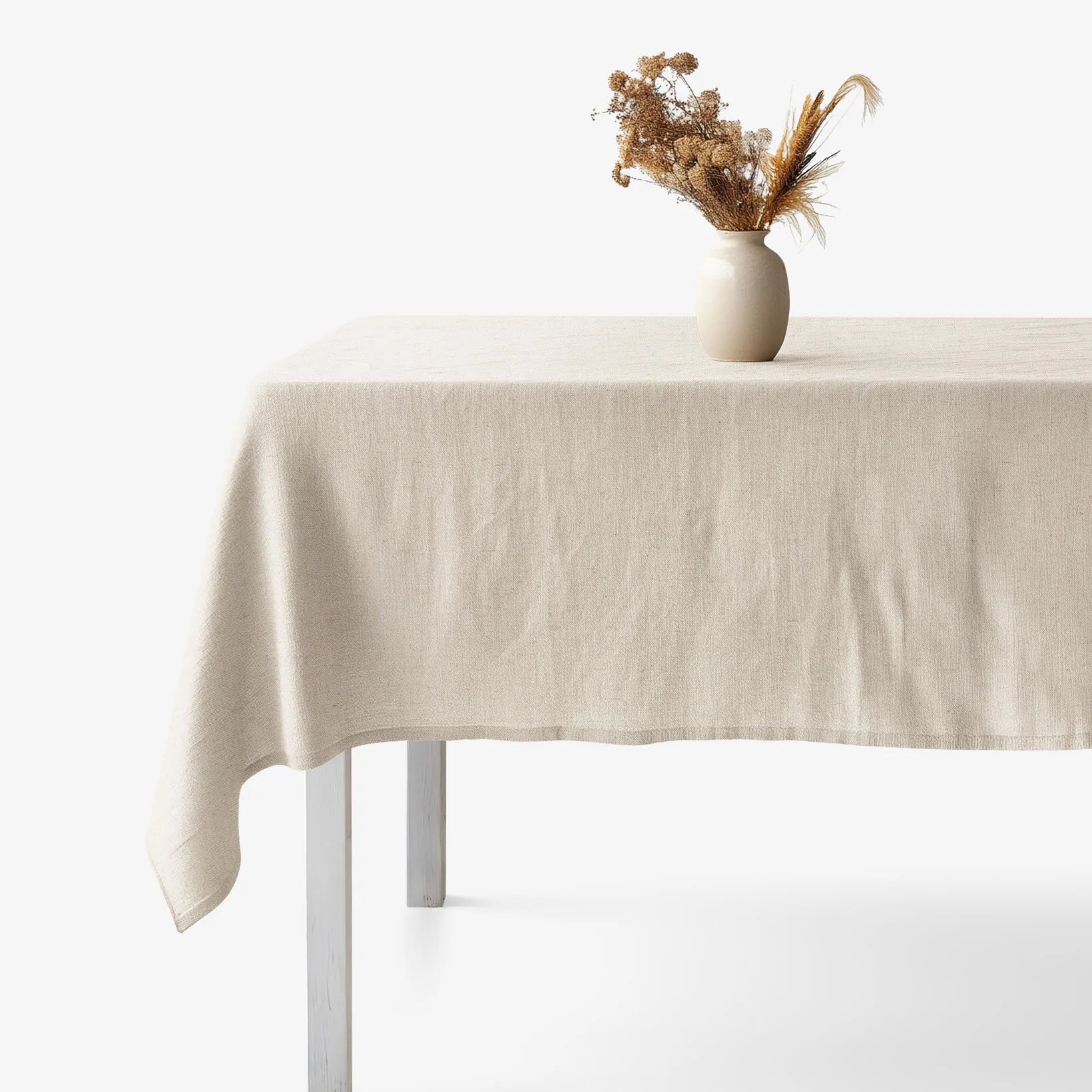 Goldea hranatý obrus z ľanovej zmesi - režný 80 x 80 cm