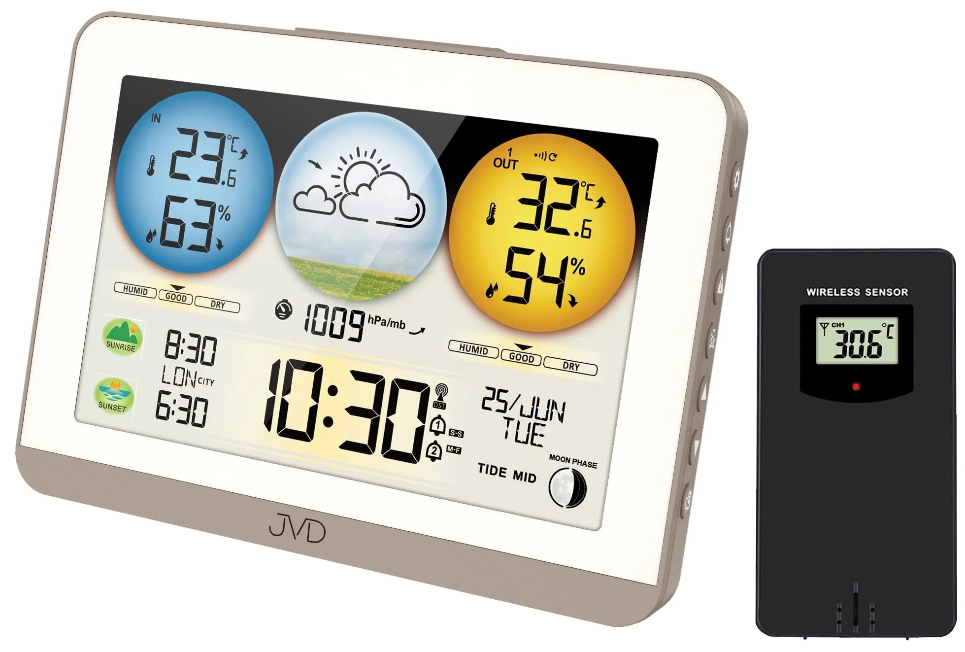 Rádiom riadená meteorologická stanica JVD RB3409