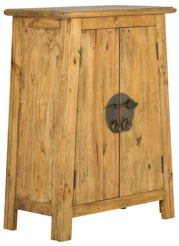 furniture-nabytek.cz - Masívna skrinka do kúpeľne Rangún z recyklovanej borovice, lakovaná, hnedá