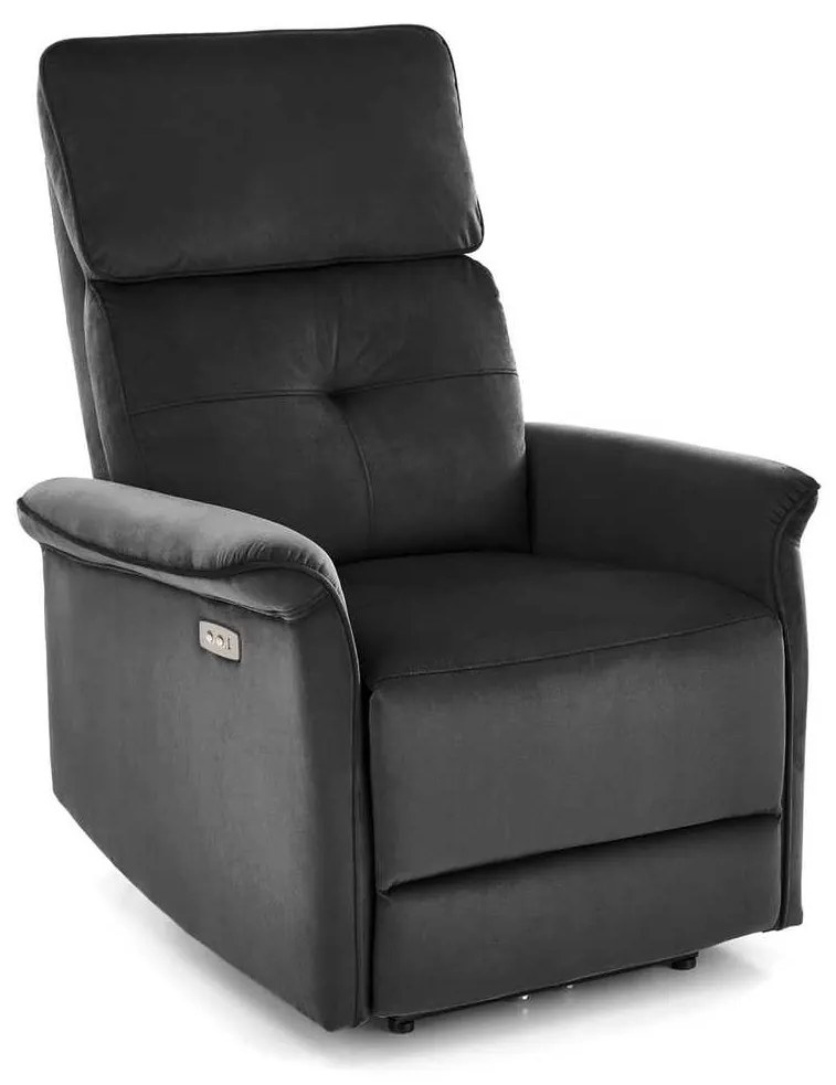 Polohovacie kreslo Semir, čierna