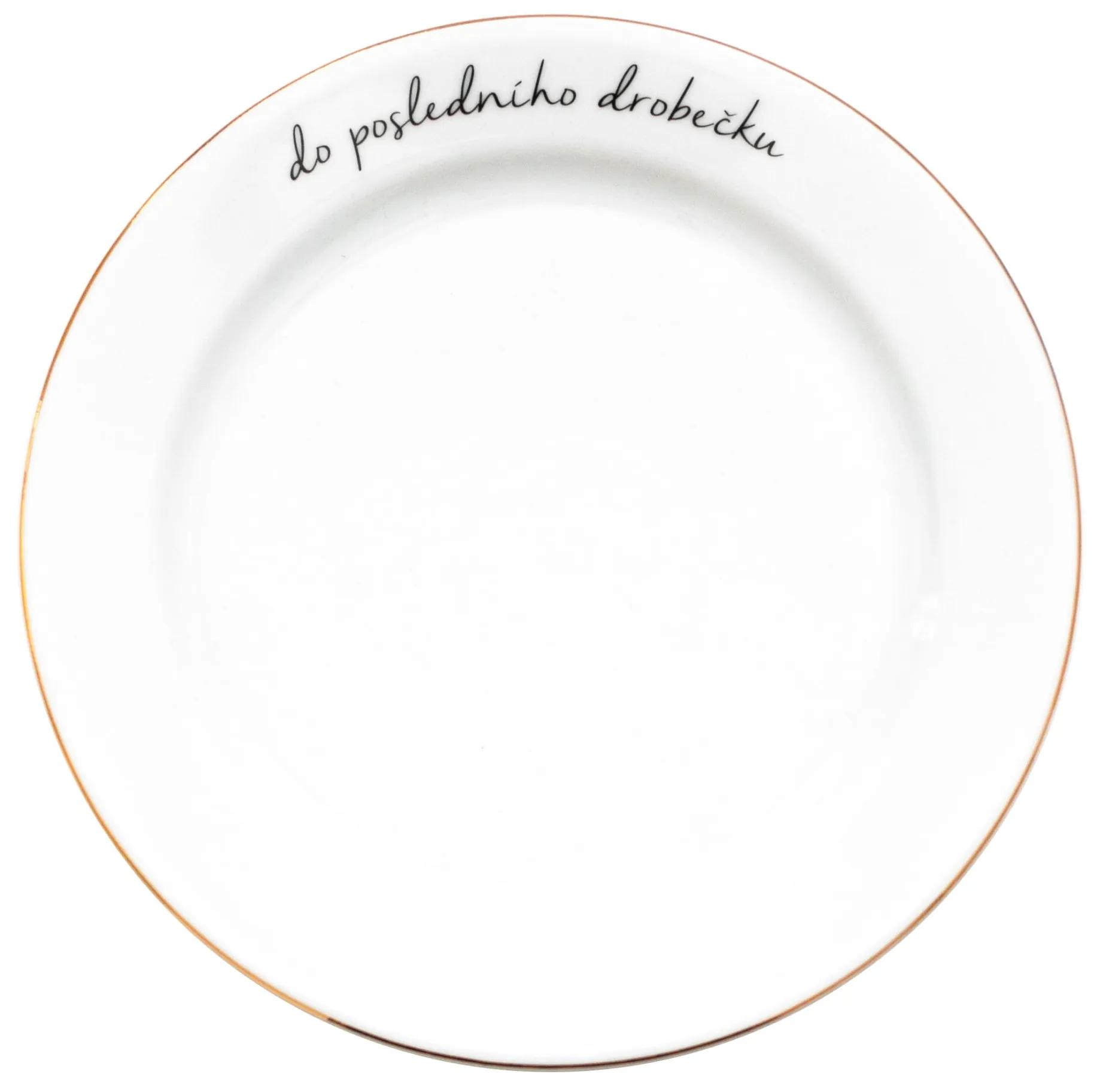 Bella Rose Dezertný tanierik Do posledního drobečku 19 cm - CZ