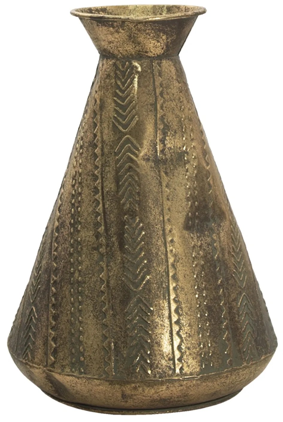 Zlatá antik dekoračné váza Valentino - Ø 27 * 38 cm