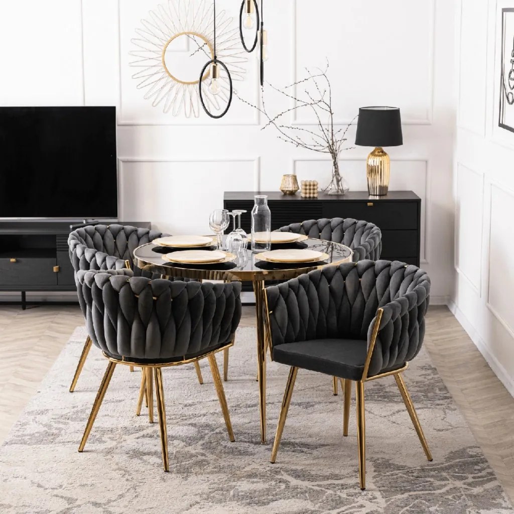 PROXIMA.store - Čalúnená jedálenska stolička CAPI FARBA: sivá