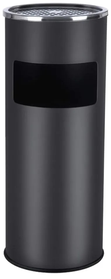 SongmicsHome Stojanový popolník s odpadkovým košom SMOKE, 60,5x24,5cm, čierna