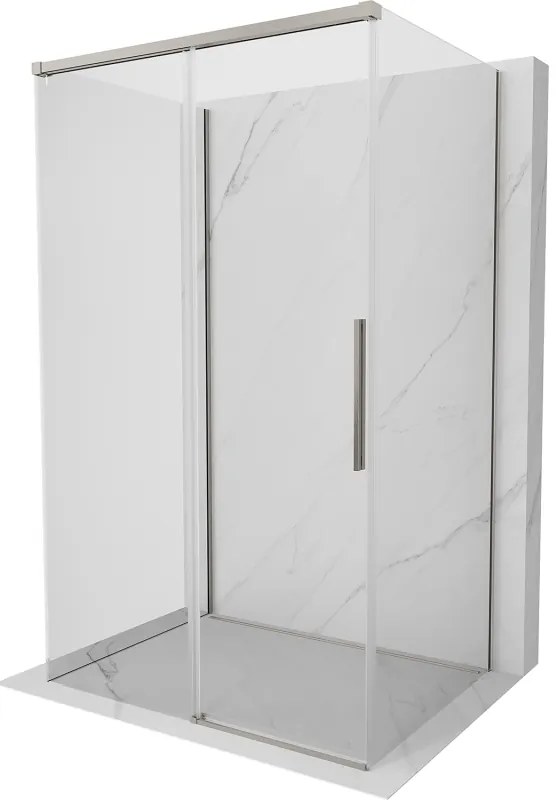 Mexen Rox-3S, 3-stenný sprchový kút 145 x 100 cm, 8mm číre sklo, oceľový profil, 8C2-145-100-97-00-3S