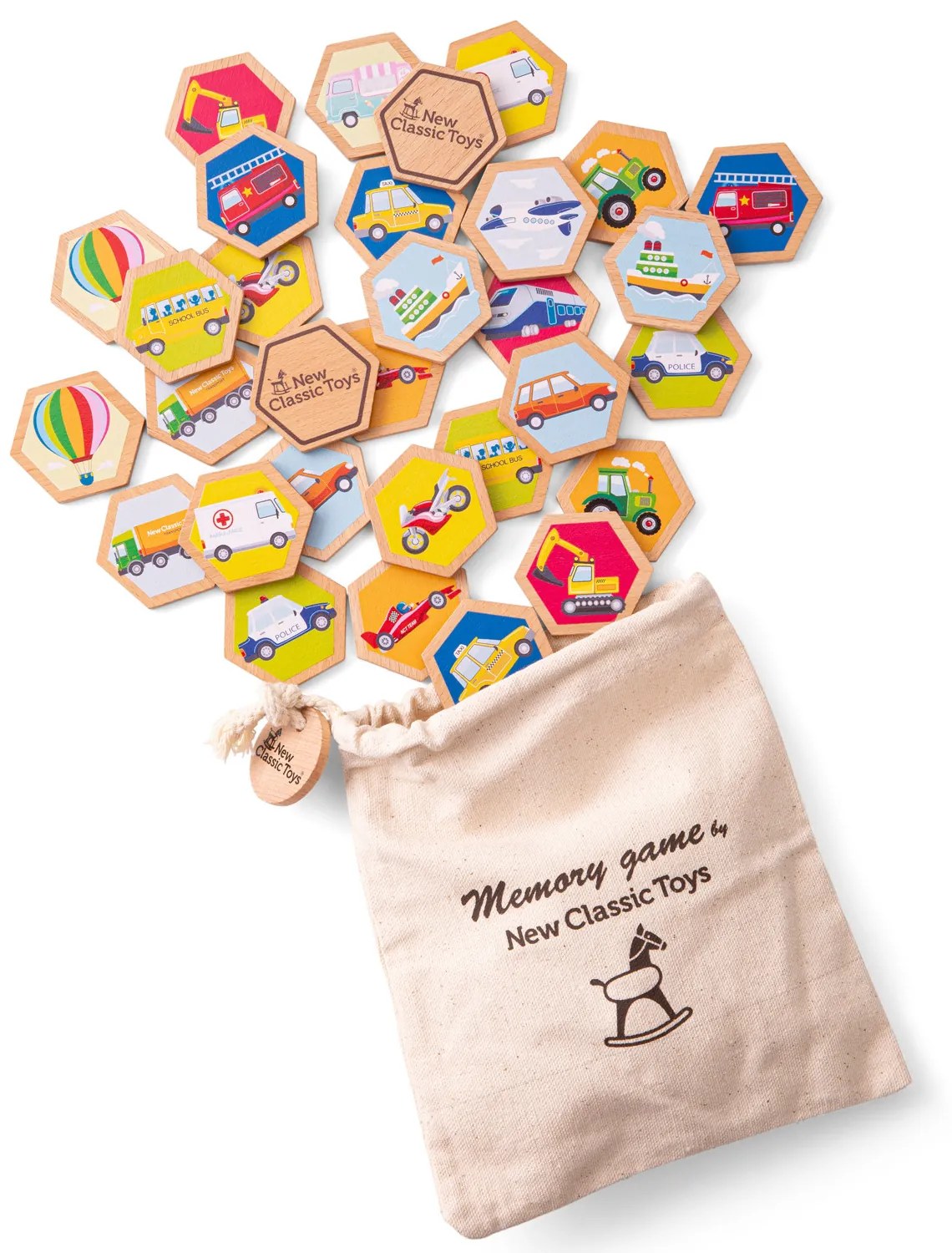 Drevené pexeso - dopravné prostriedky