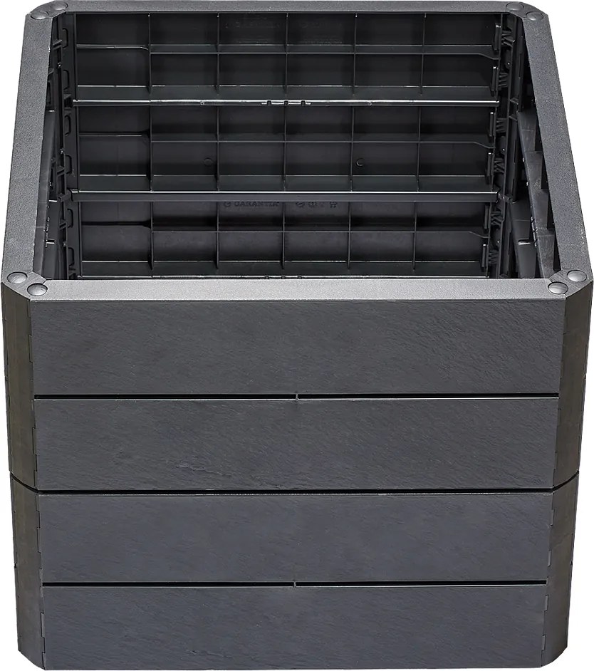 Garantia Ergo Quadro Vysoký záhon Stone S, plast, 60 × 60 × 50 cm, antracit