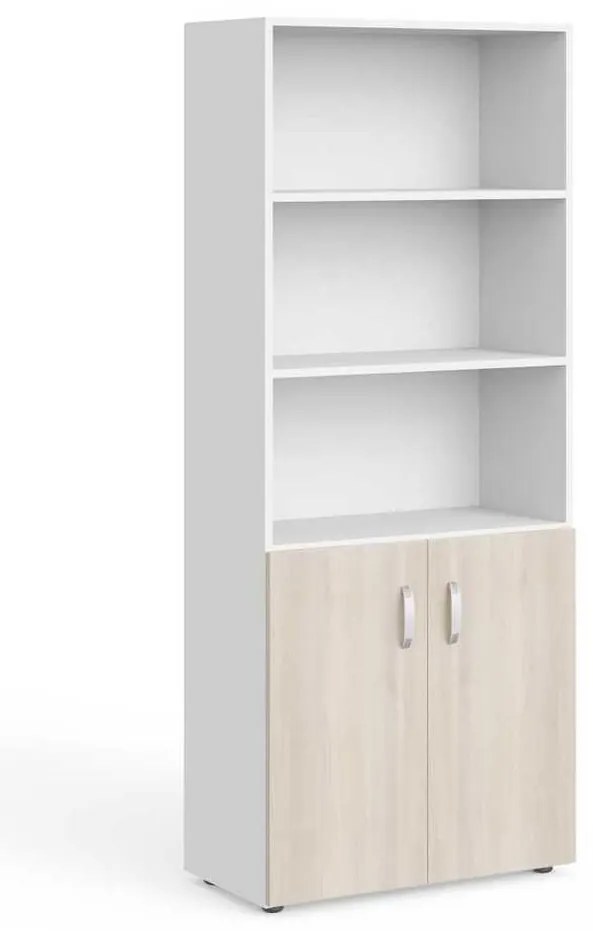 Vysoká skriňa Manager 79,9 x 42,2 x 196,5 cm, agát svetlý / biela