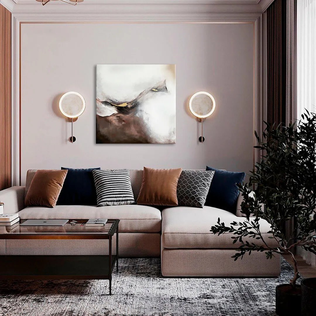 Obrazy na plátne - PREMIUM ART – Abstrakt Zahmlený štít Zľava 60 % 90x90 cm