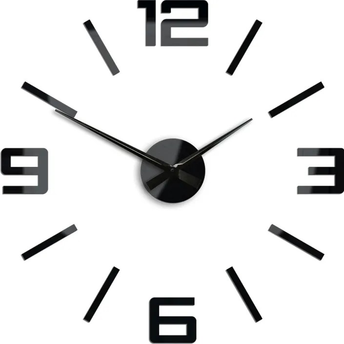 Moderné nástenné hodiny XL BLACK HMCNH065-black