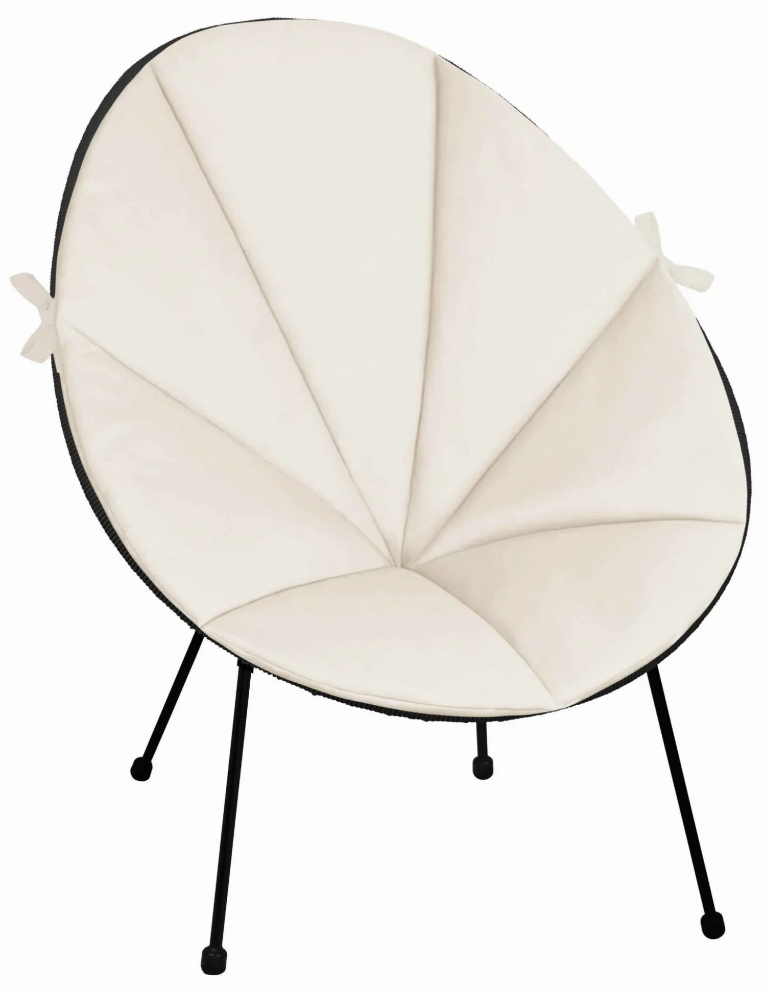 Podsedák do záhradného kresla ACAPULCO 91x72 cm - krémový