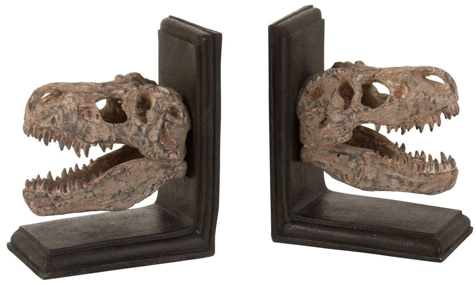 Set 2ks zarážky na knihy s hlavou dinosaura Dino - 28 * 9 * 17 cm