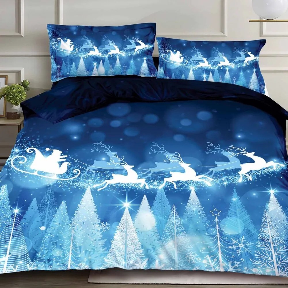 Posteľné obliečky KRISMAS SLEIGH 7-dielna sada 140x200 cm