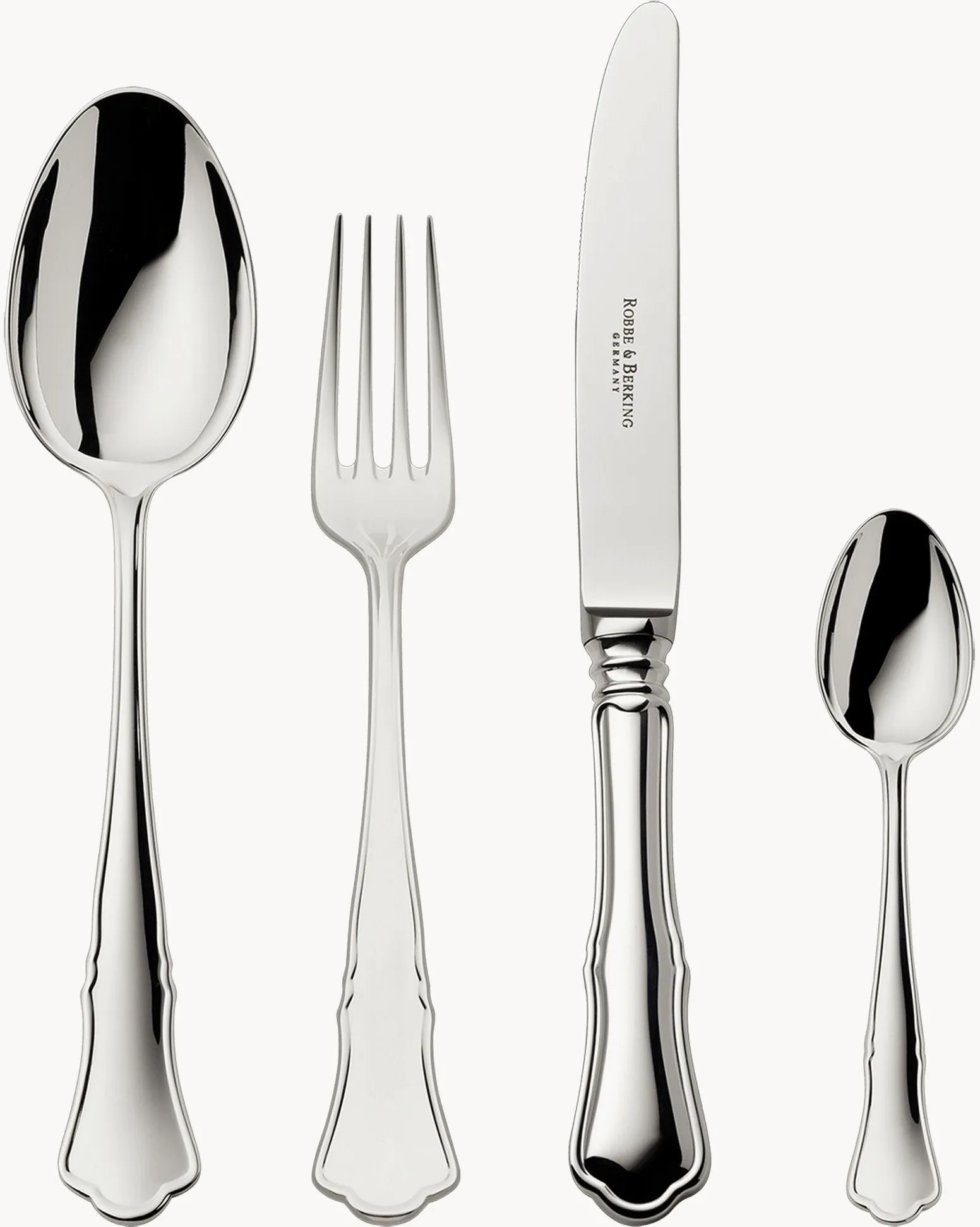 Ručne vyrobená súprava príborov Alt-Chippendale, rôzne veľkosti