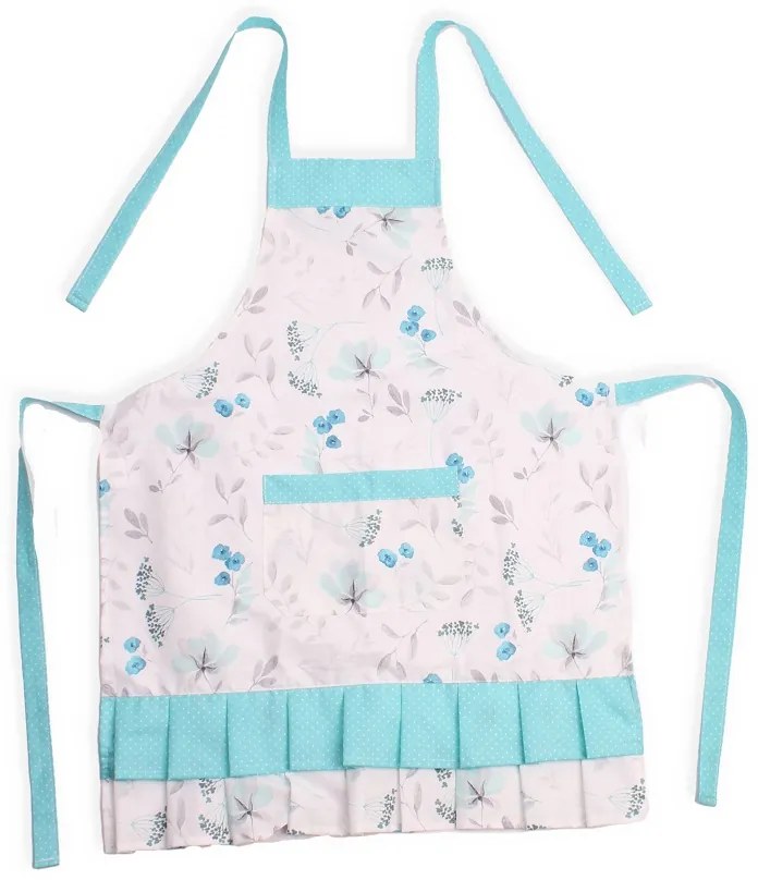 Detská zástera na traky bavlnená Kvietky