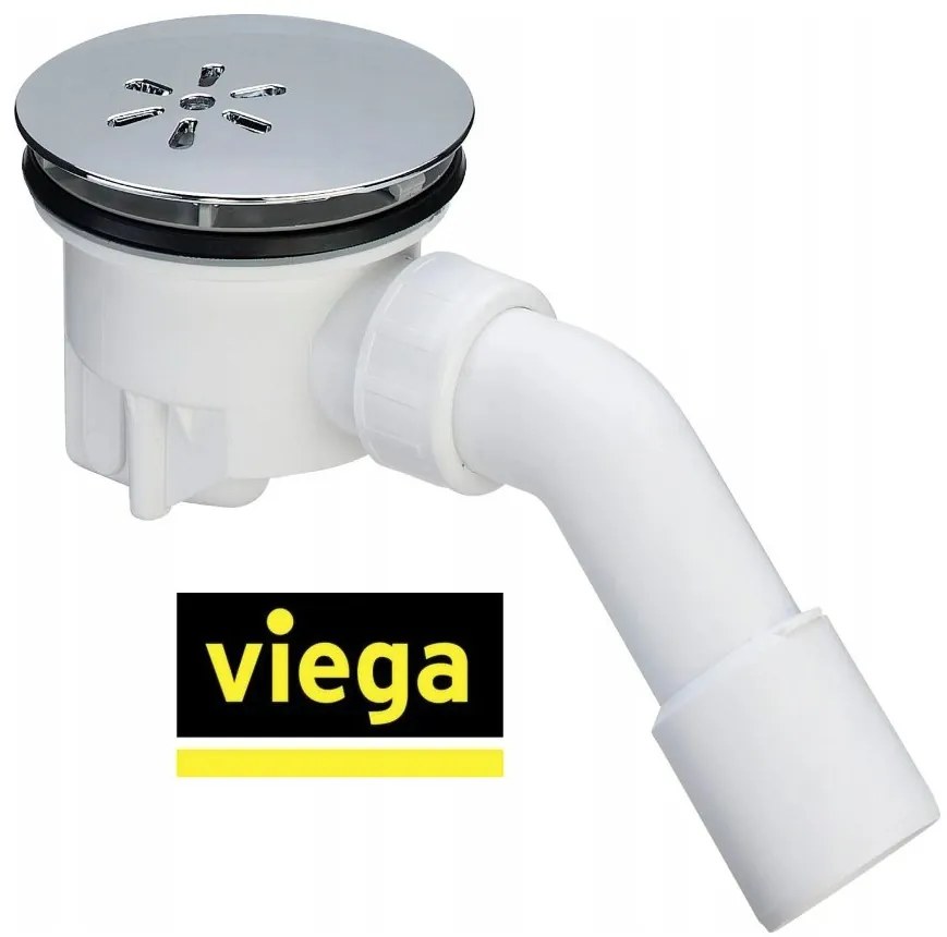 Viega Tempoplex, sifón pre sprchové vaničky s priemerom 90 mm 6956EX, chrómová, 364786