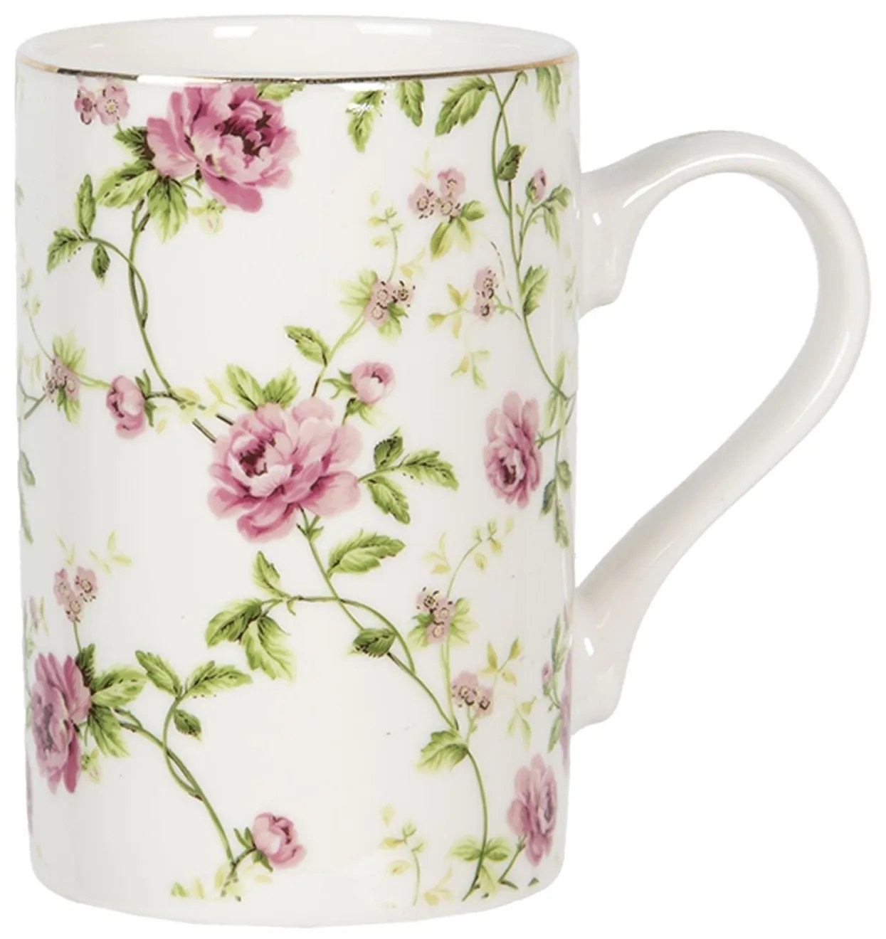 Porcelánový hrnček Bouton de Rose - 11 * 7 * 111 cm / 0.3l