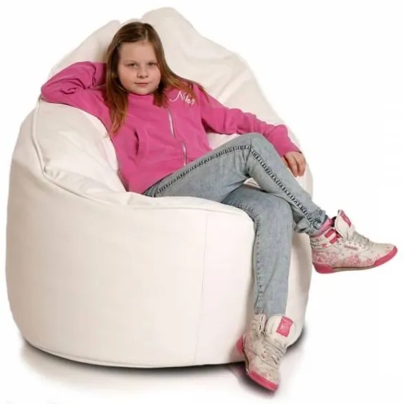 INTERMEDIC SK - Sedací vak Star 85x90 cm | ergonomický dizajn s podrúčkami, 300 l Farba: E02 - Krémová svetlá (ekokoža)