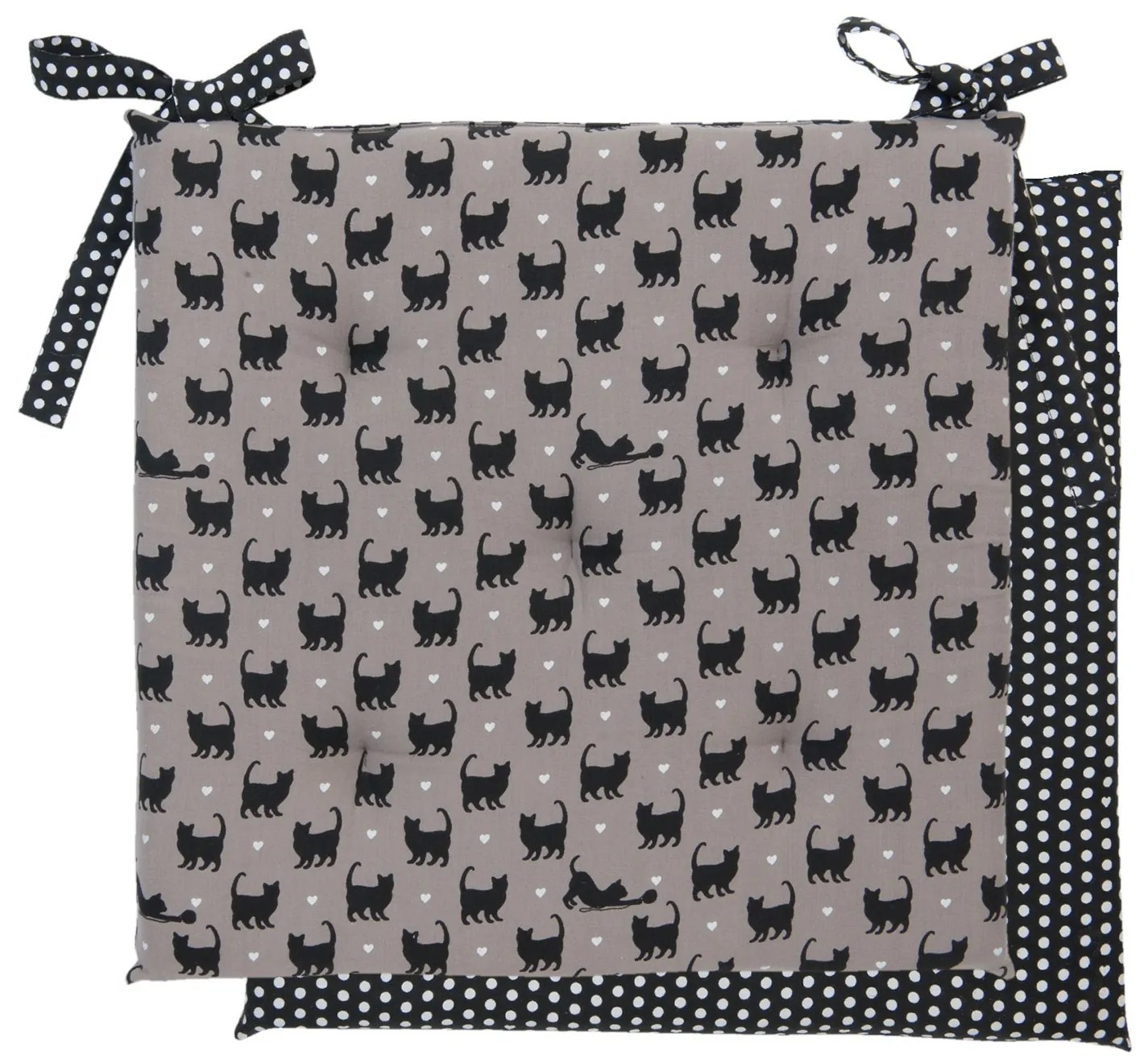 Podsedák s výplní šedý Cat Lovers