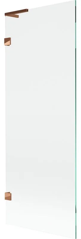 Mexen, Mexen Lunar L 1-krídlová vaňová zástena 70 x 150 cm, transparentná, ružové zlato - 897L-070-000-60-00