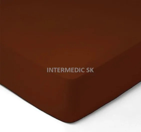 INTERMEDIC SK Posteľná plachta Jersey - 021 - Tmavohnedá Veľkosť: 200x200 cm