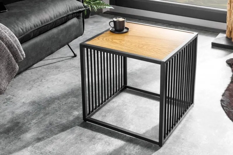 Príručný stolík na architektúru 40cm vzhľad divoký dub