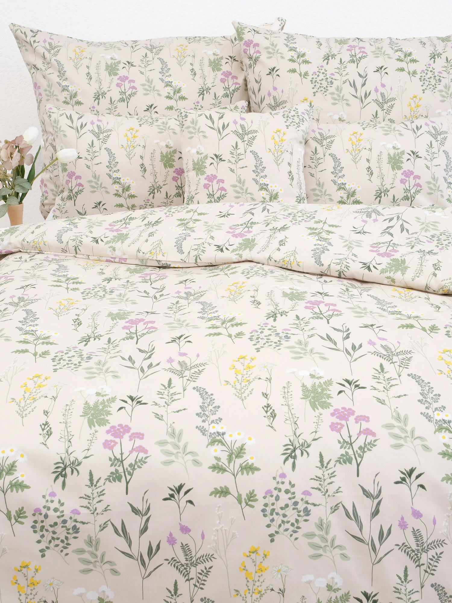 Predĺžené saténové obliečky - Bianca béžová