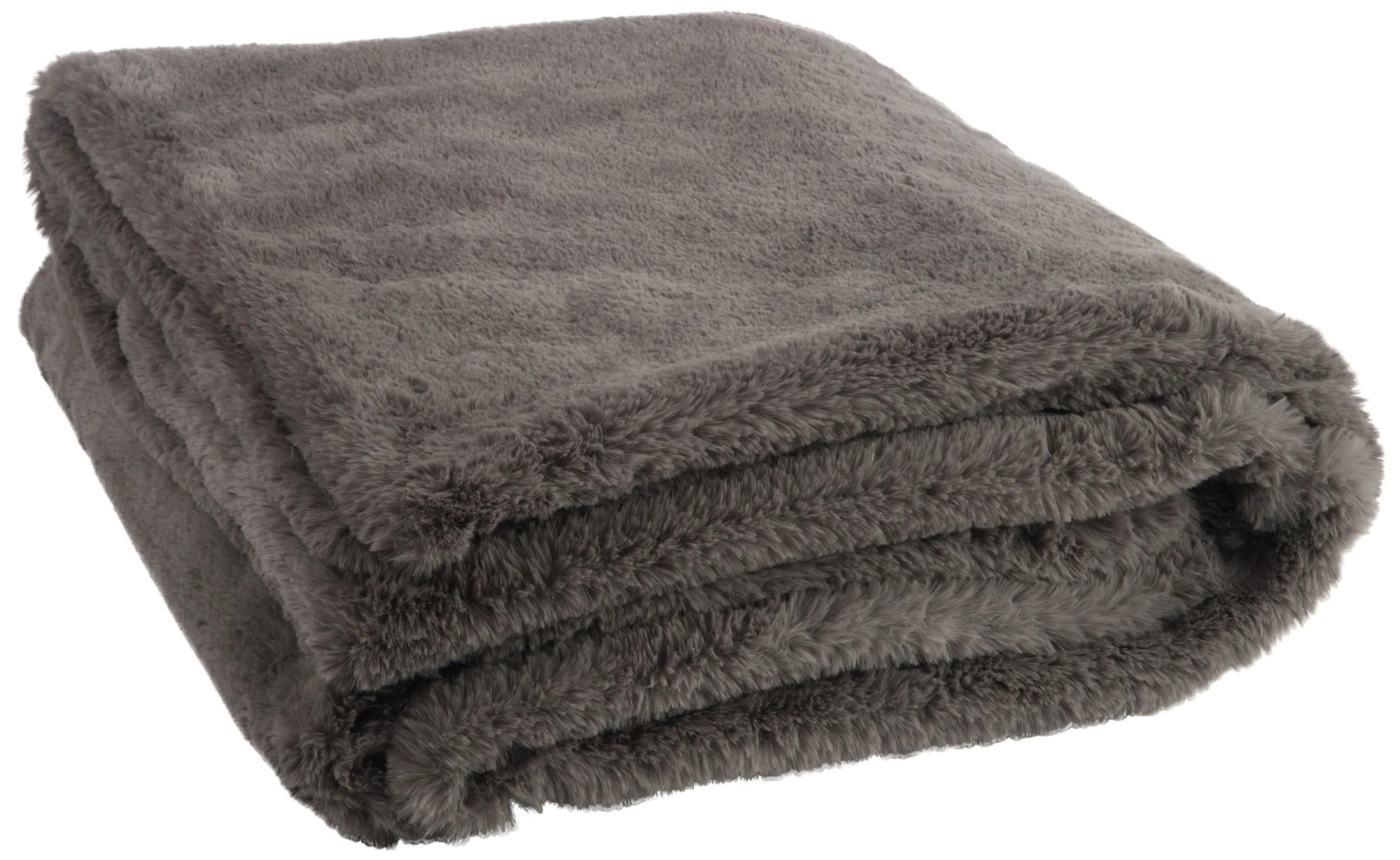 Tmavě šedá chlupatá deka Cutie - 130*180*4 cm