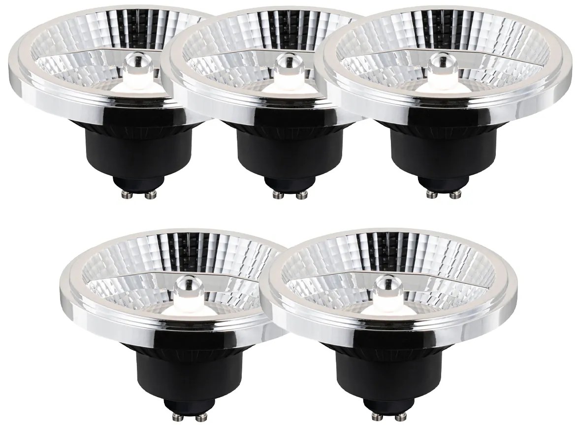 Sada 5 inteligentných stmievateľných LED žiaroviek GU10 AR111 10W 800 lm 2200 - 6500K