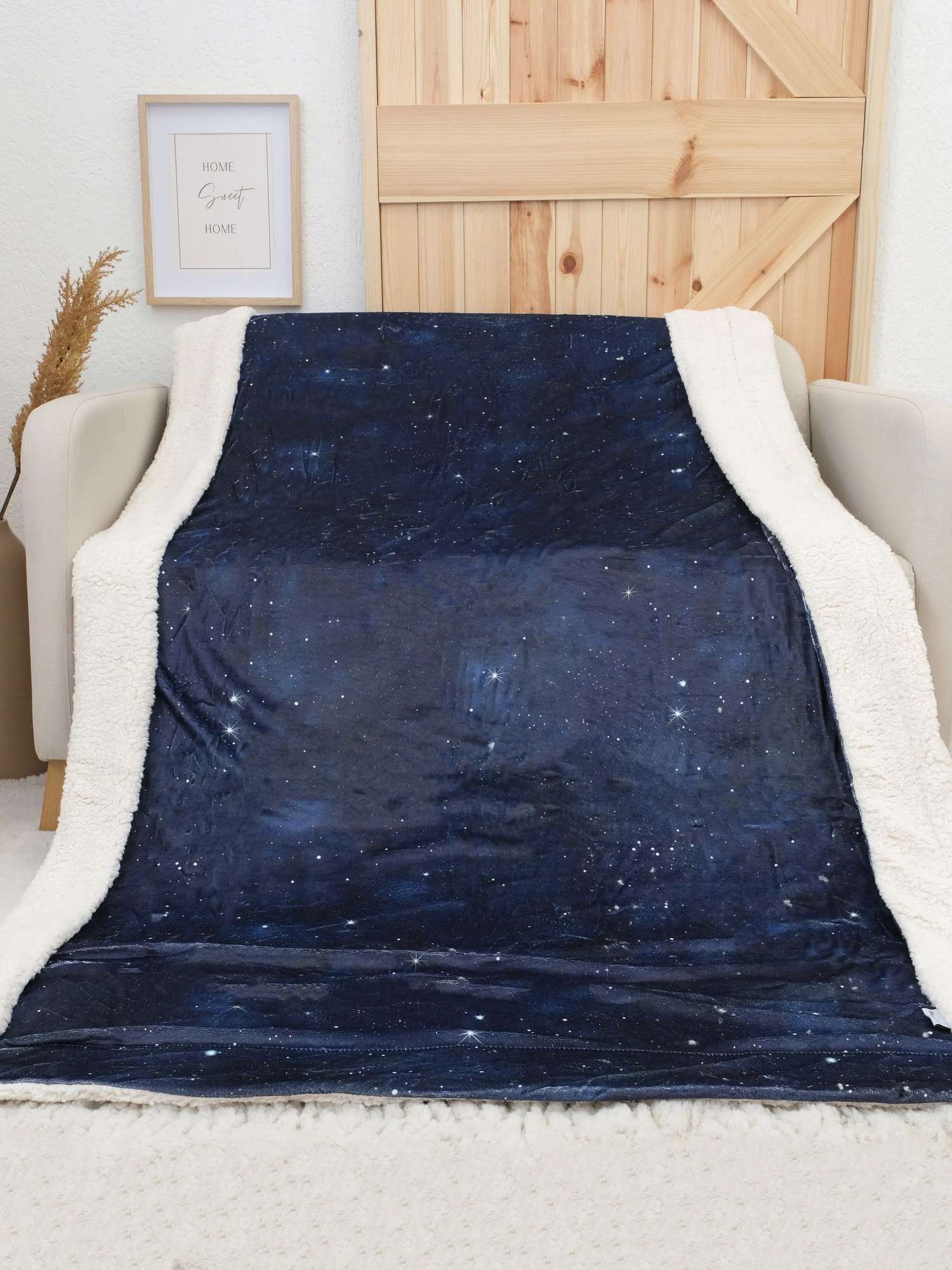 Baránková deka mikroplyš Digital 150 × 200 cm – Hviezdna obloha