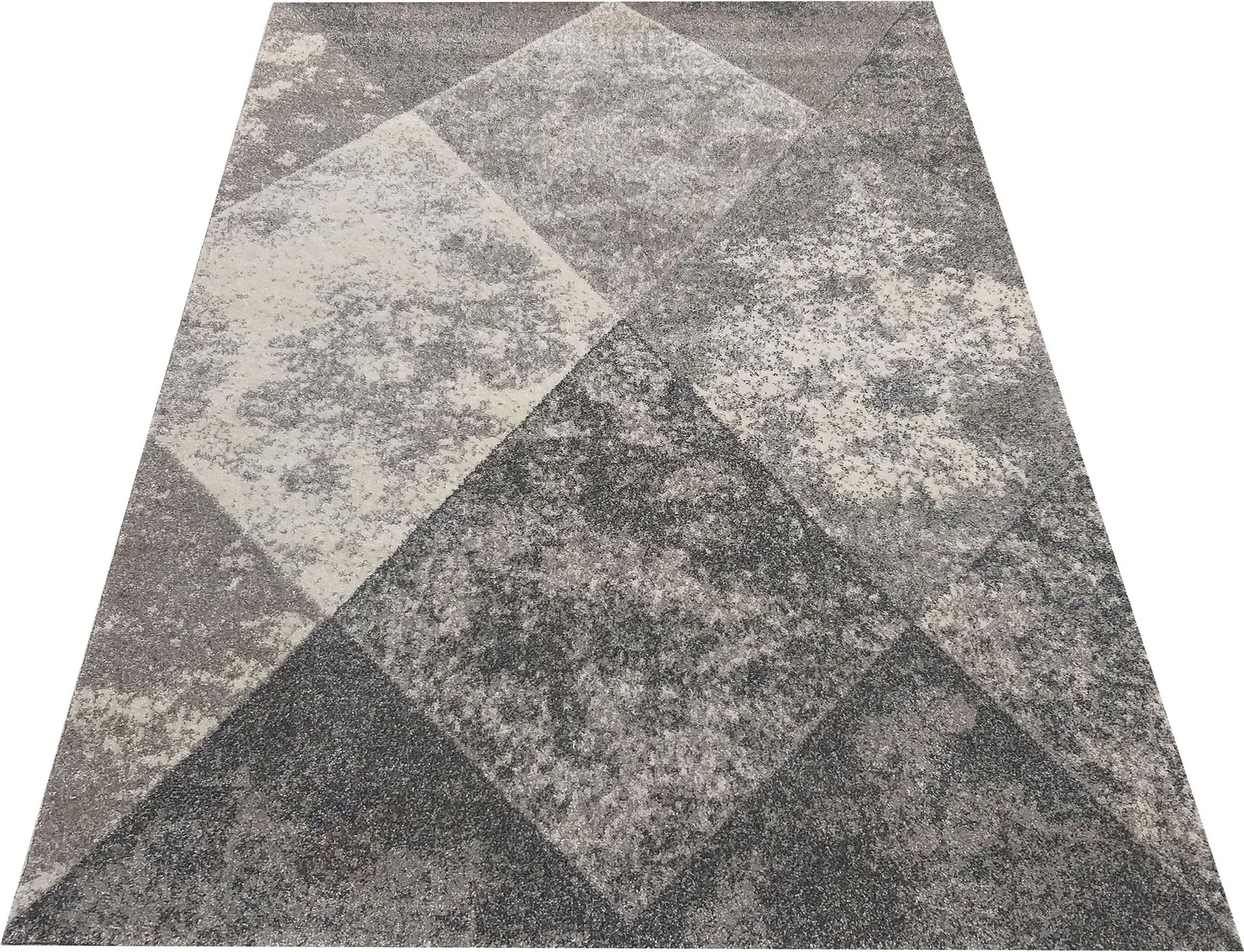 DY Sivý koberec s geometrickým vzorom Vista 05 Rozmer: 80x150 cm