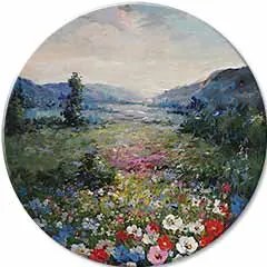 Okrúhly maľovaný obraz Ranná pohoda | rôzne rozmery