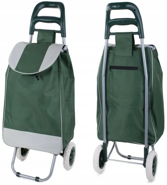 Nákupná taška na kolieskach 94cm zelená