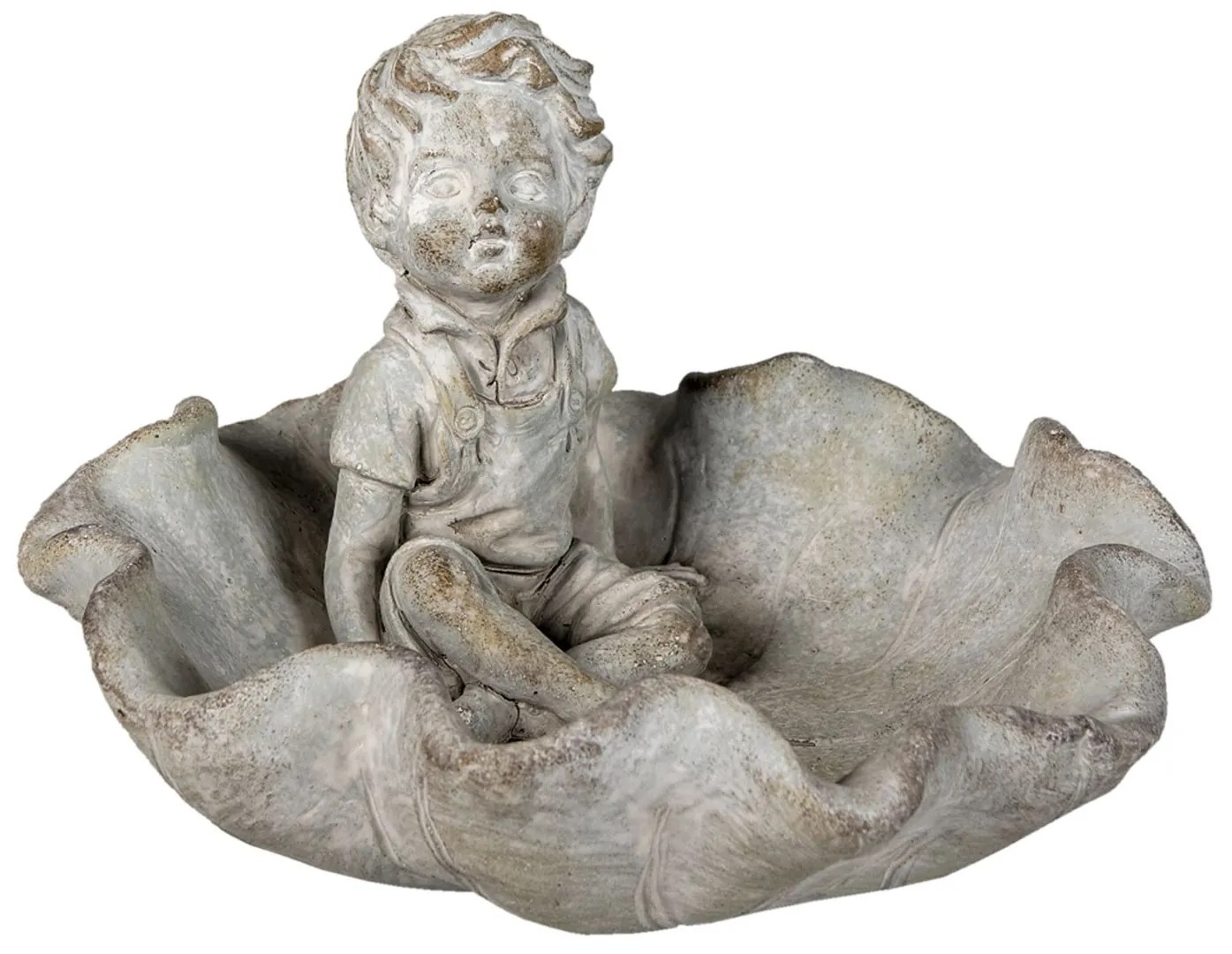 Cementové dekoračné fontánka s pitnou vodou pre vtáčiky s panáčikom - 23 * 22 * ​​15 cm