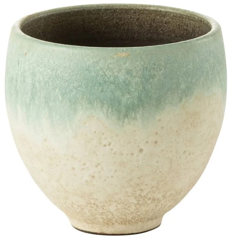 Šedý keramický obal na kvetináč - Ø 24*Ø 21*22 ​​cm