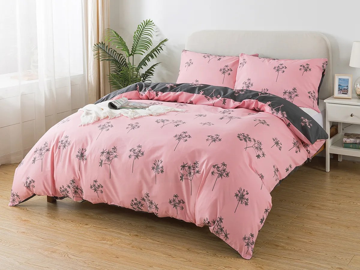 XPOSE® Francúzske flanelové obliečky IDIL - sivé/ružové