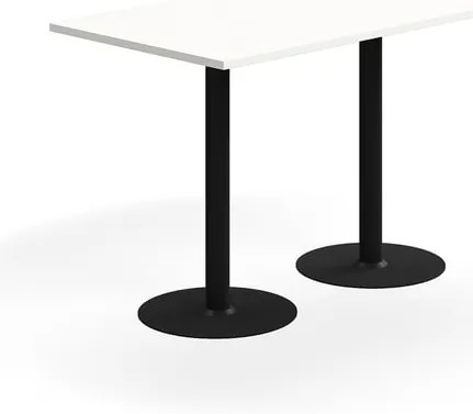 Barový stôl VERTICUS, 1400x800x900 mm, biela/čierna