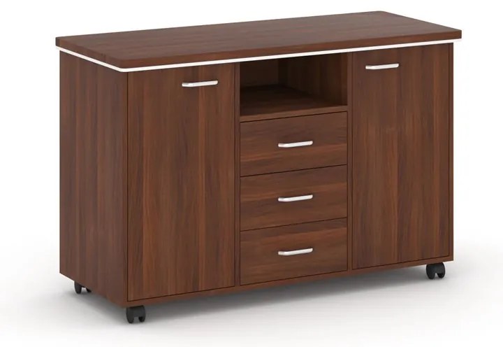 Mobilná skrinka na kolieskach ARRISTO LUX, orech