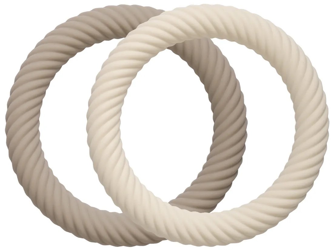 A Little Lovely Company - silikónové hryzadielka - taupe, 2 ks